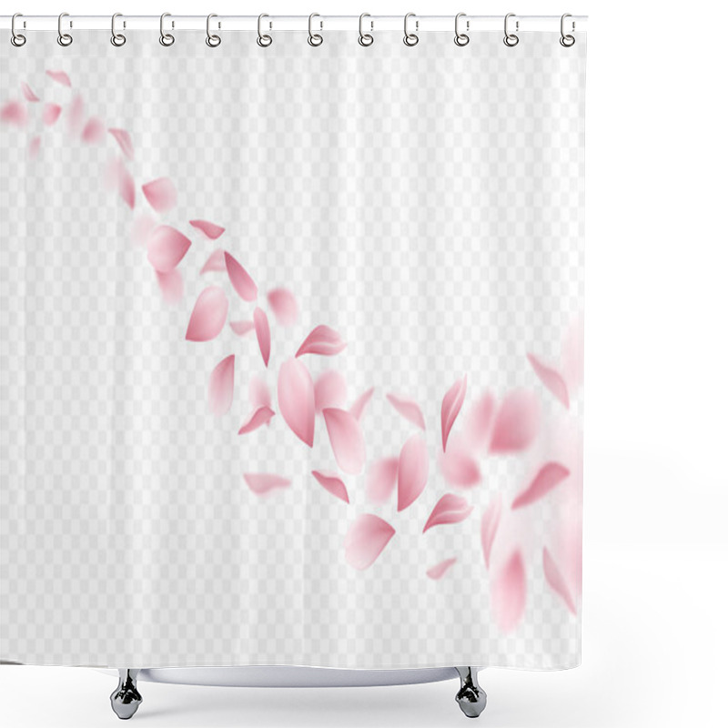 Personality  Sakura Realistic Background Shower Curtains