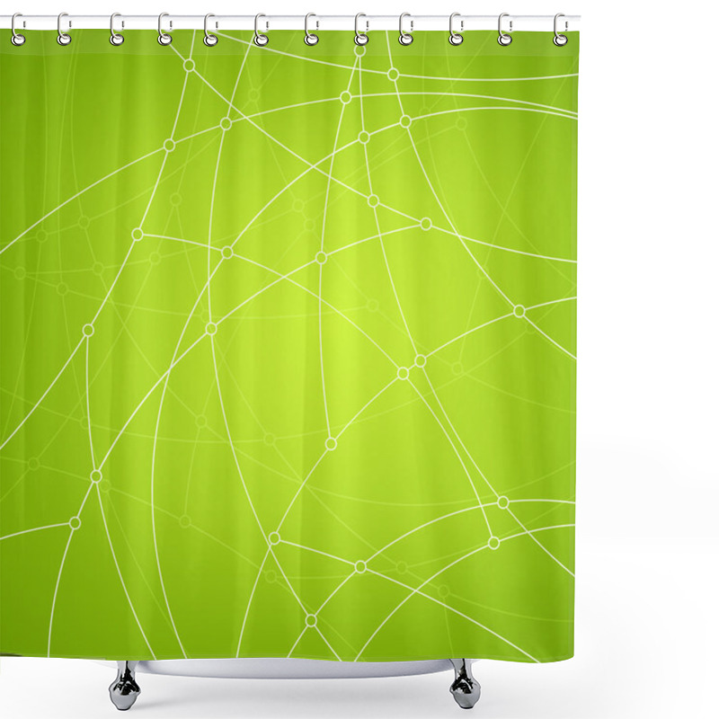 Personality  Geometric Vector Pattern,curves And Nodes Shower Curtains