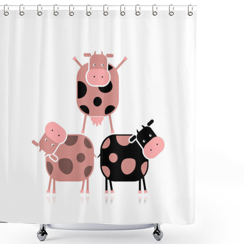 Personality  Funny Cows For Your Design Shower Curtains