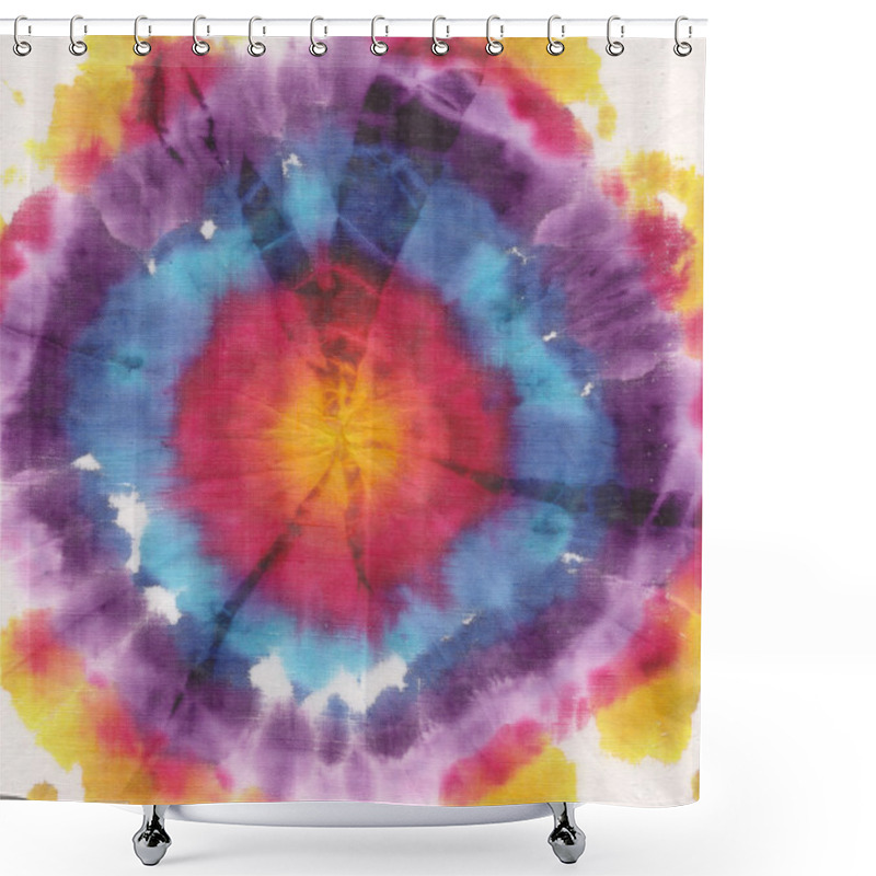 Personality  Batik Circle White Background Shower Curtains