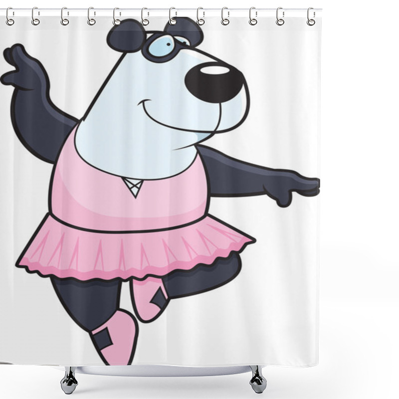 Personality  Panda Ballerina Shower Curtains