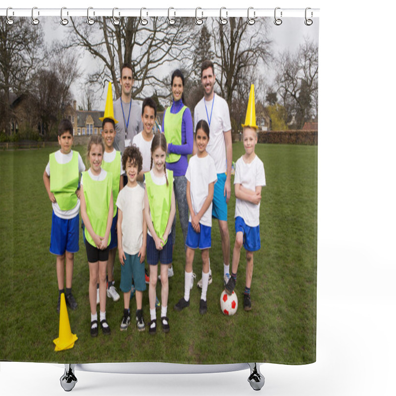 Personality  Kids Soccer Team Shower Curtains