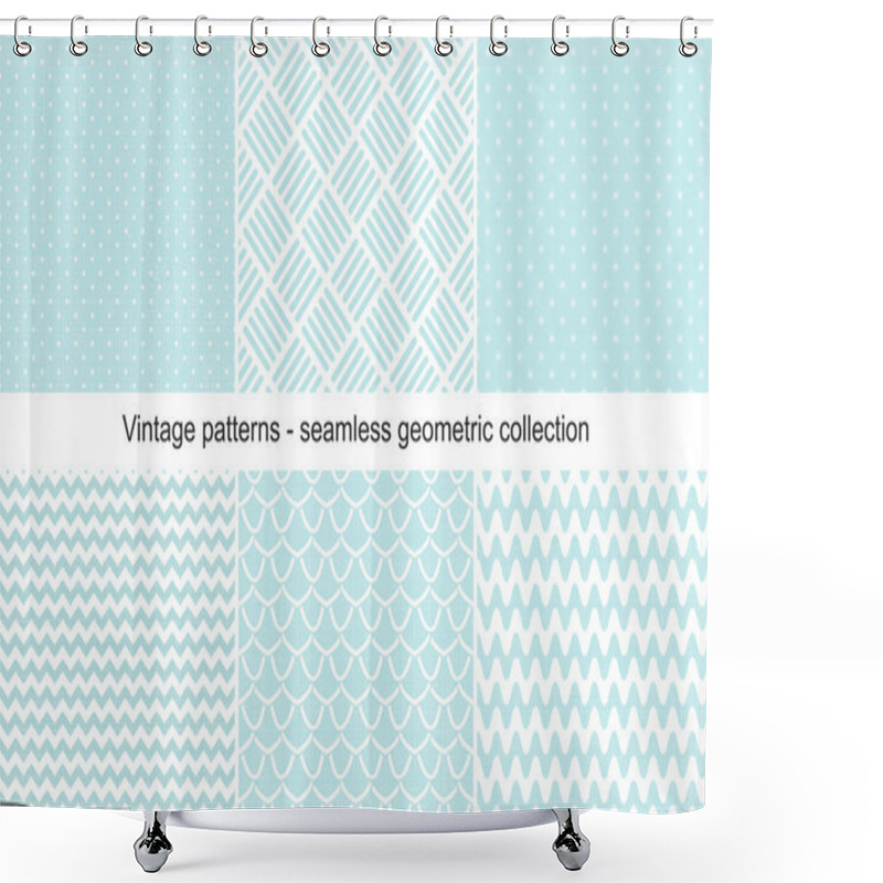 Personality  Collection Of Seamless Geometric Patterns  Shower Curtains