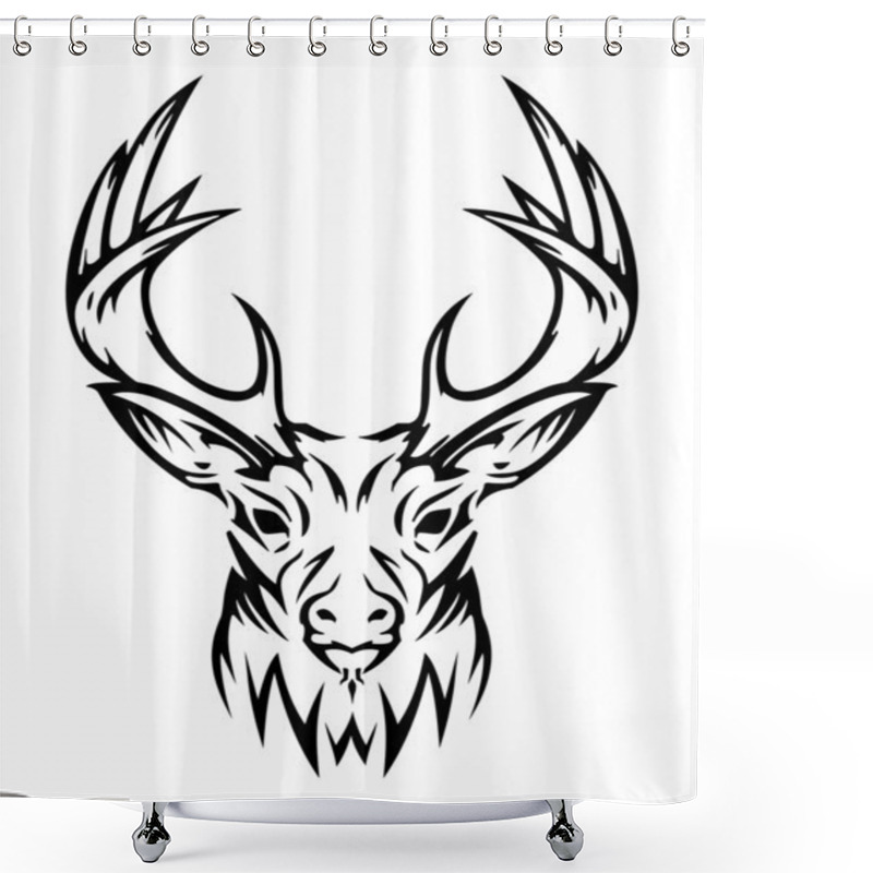 Personality  Deer Cute (vector) Shower Curtains