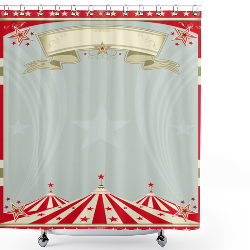 Personality  Circus Retro Big Top. Shower Curtains