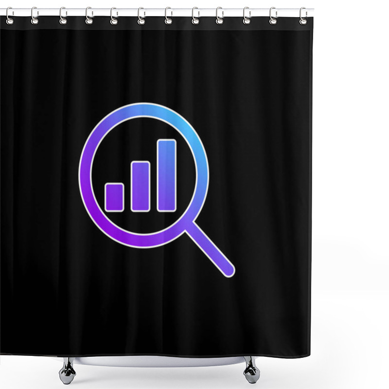 Personality  Analytics Blue Gradient Vector Icon Shower Curtains