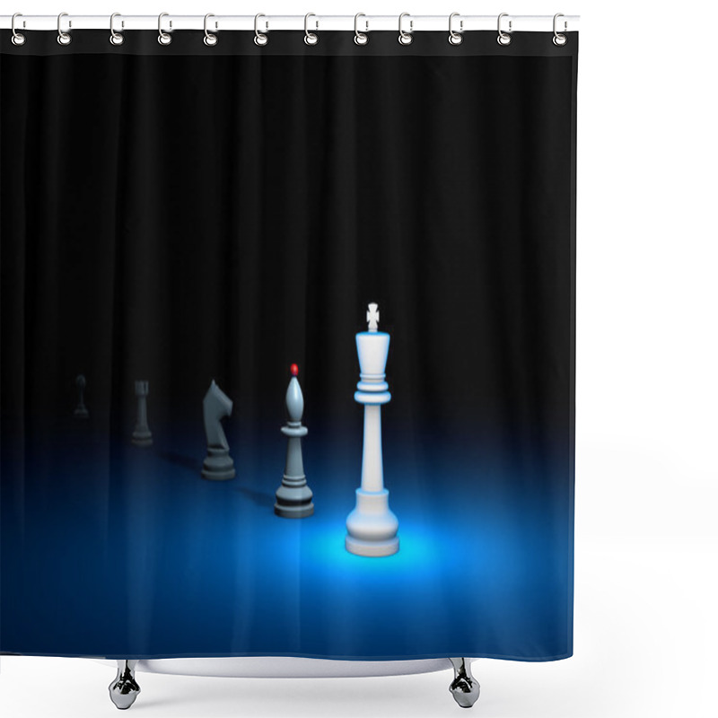 Personality  Great Authority (chess Metaphor). 3D Render Illustration. Free S Shower Curtains