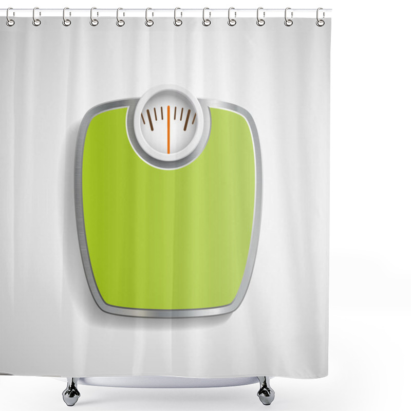 Personality  Green Scales For Weighing Shower Curtains