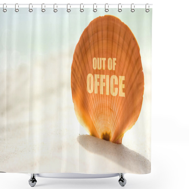 Personality  Out Of Office Inscription On Shell Shower Curtains