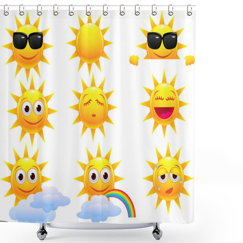 Personality  Sun Cartoon Shower Curtains