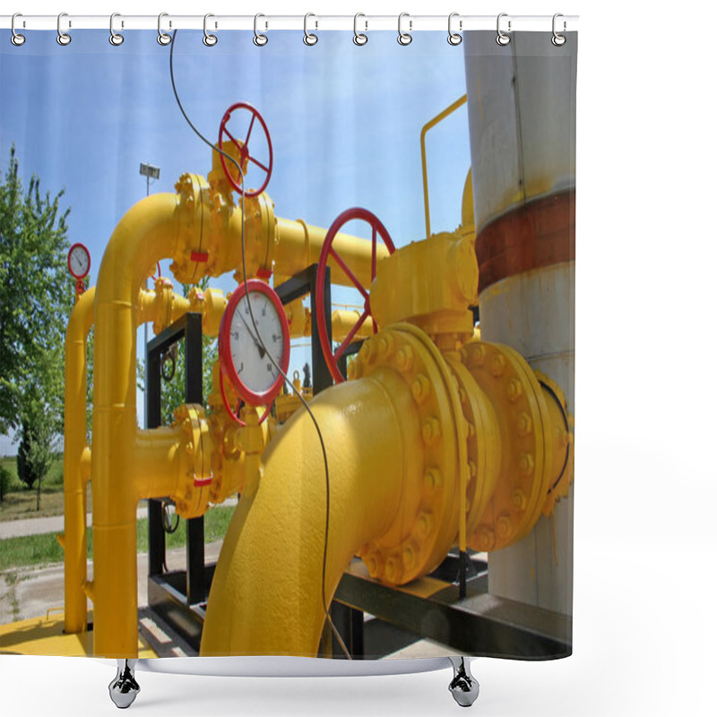 Personality  Gas And Oil Pipes Shower Curtains