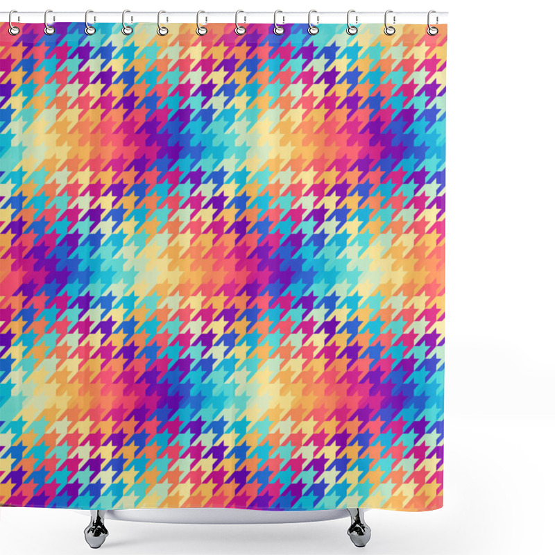 Personality  Abstract Seamless Pattern. Diagonal Plaid Pattern. Moire Overlapping Effect. Vector Image. Shower Curtains