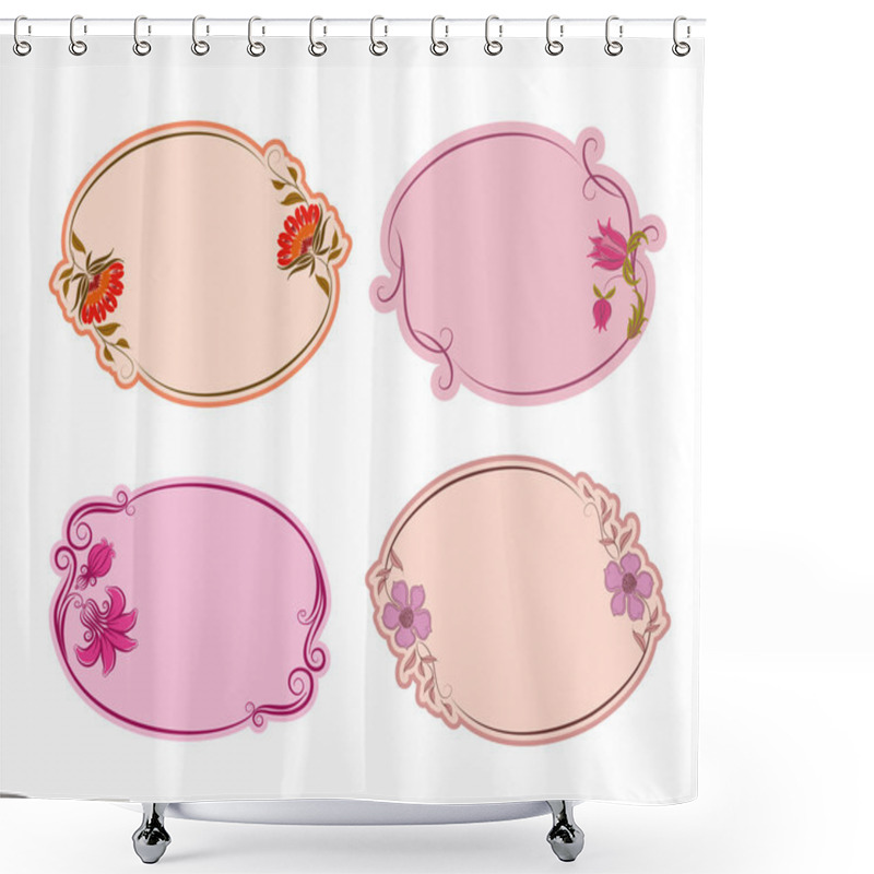 Personality  Set Of Ornate Vector Frames Shower Curtains