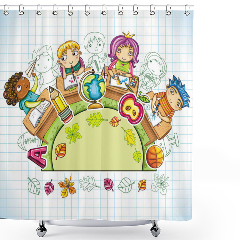 Personality  Back To School Shower Curtains