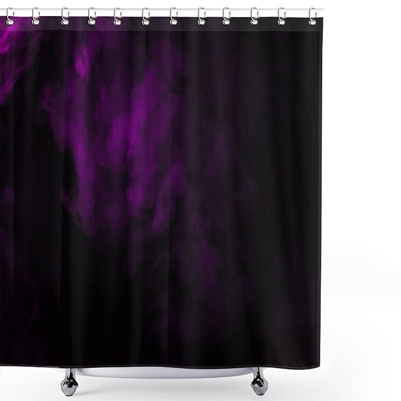 Personality  Abstract Fantasy Black Background With Violet Smoke  Shower Curtains