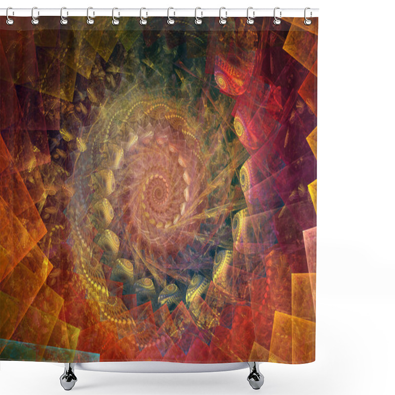 Personality  Spiral Background Shower Curtains