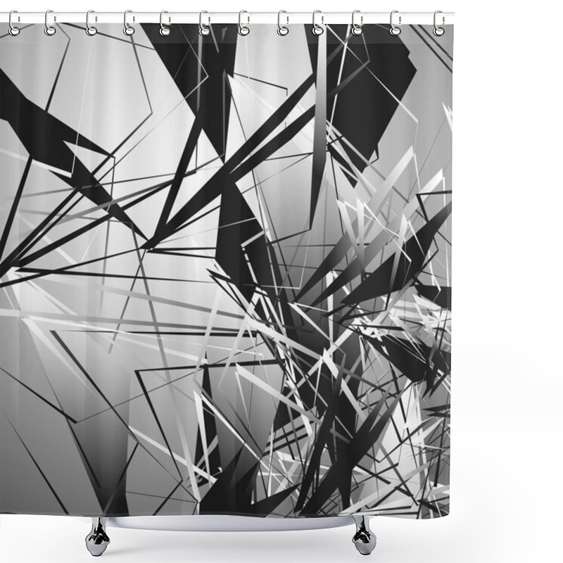 Personality  Geometric Shapes Abstract Background Shower Curtains