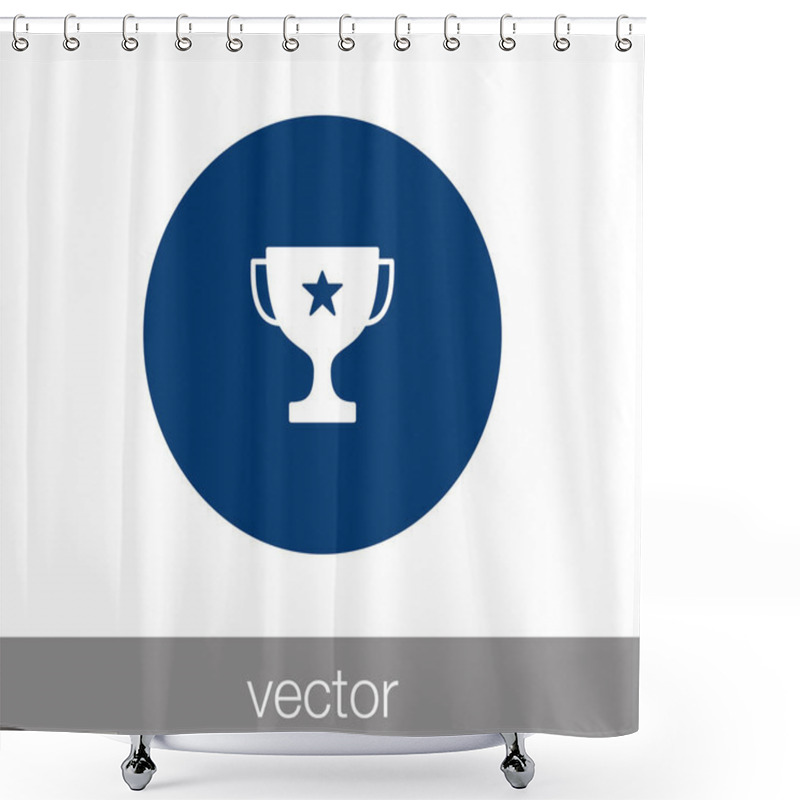 Personality  Trophy Simple Icon Shower Curtains