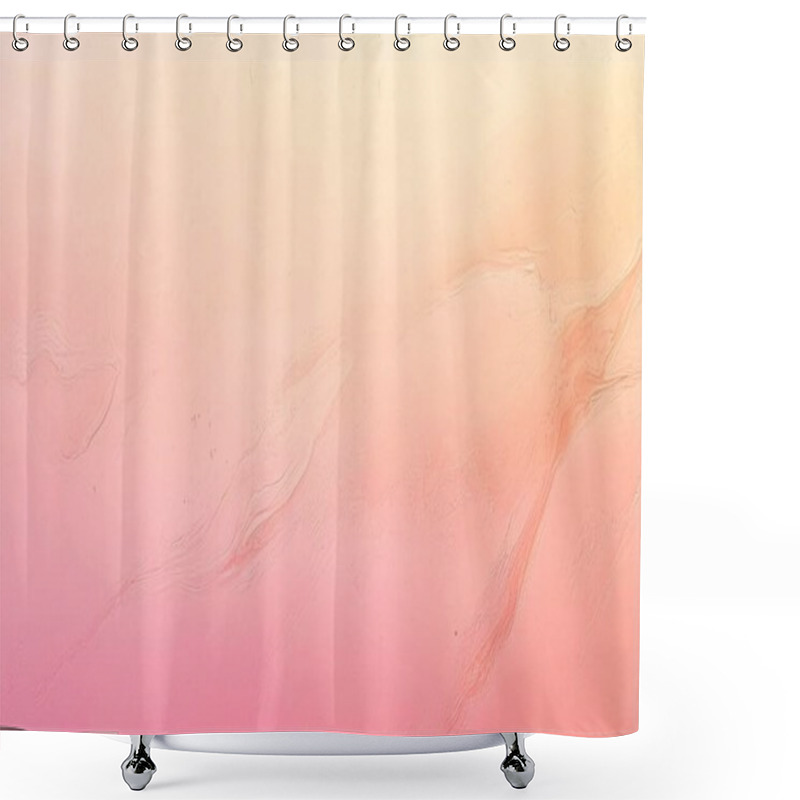 Personality  Soft Pink And Peach Gradient Minimalist Background Shower Curtains