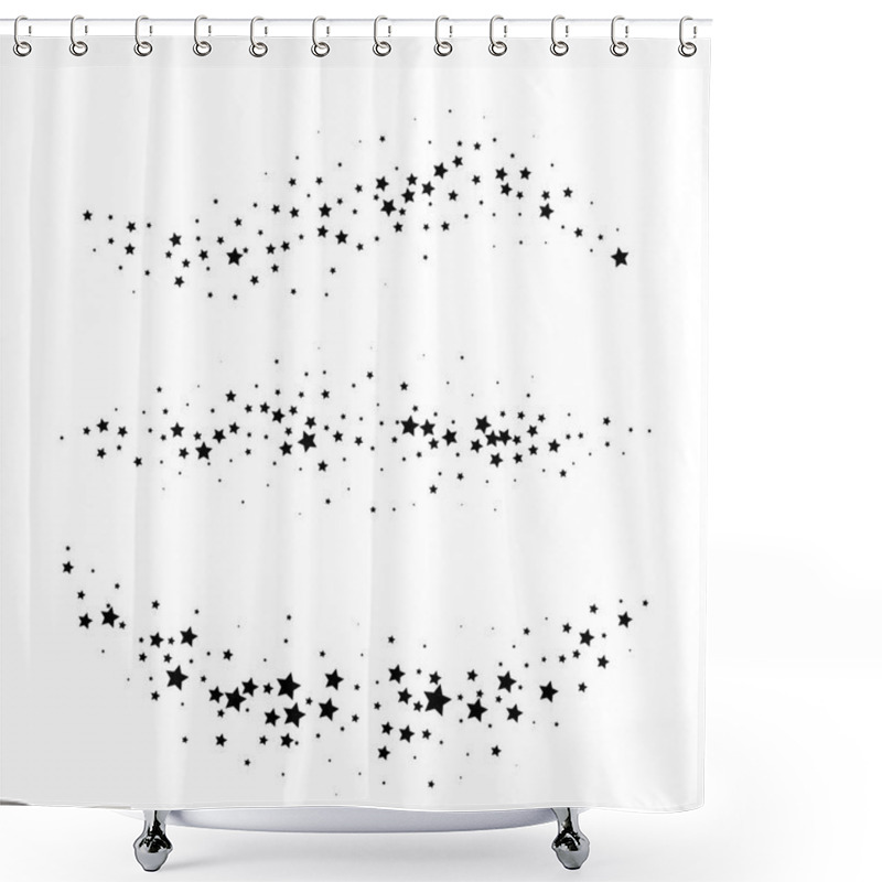 Personality  Falling Star. Star Trail Isolated On White Background.  Shower Curtains