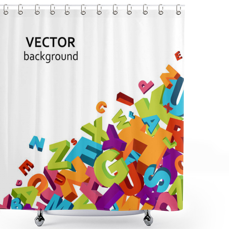 Personality  Letters Background Shower Curtains