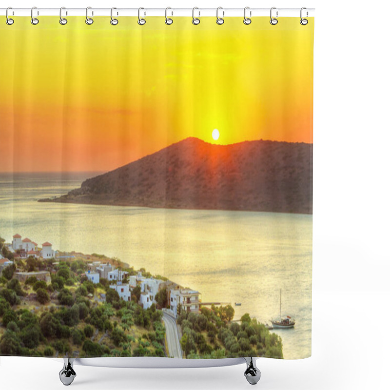 Personality  Sunrise At Mirabello Bay On Crete Shower Curtains