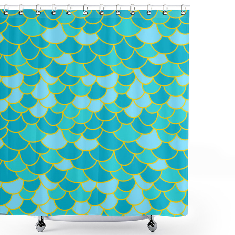 Personality  Fish Scale Background. Shower Curtains