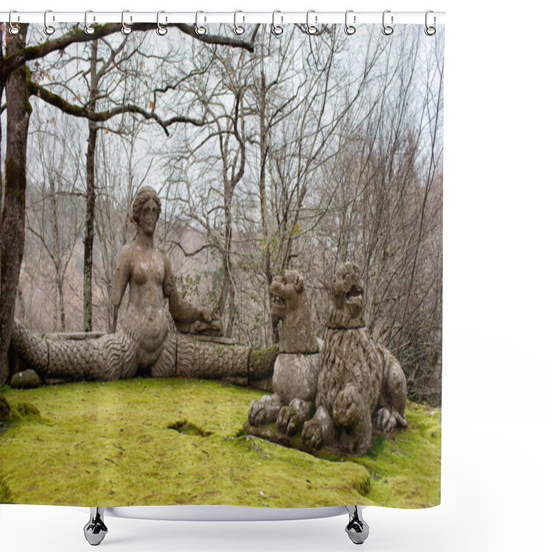 Personality  Echidna And The Lions Sacred Wood Bomarzo Italy Shower Curtains