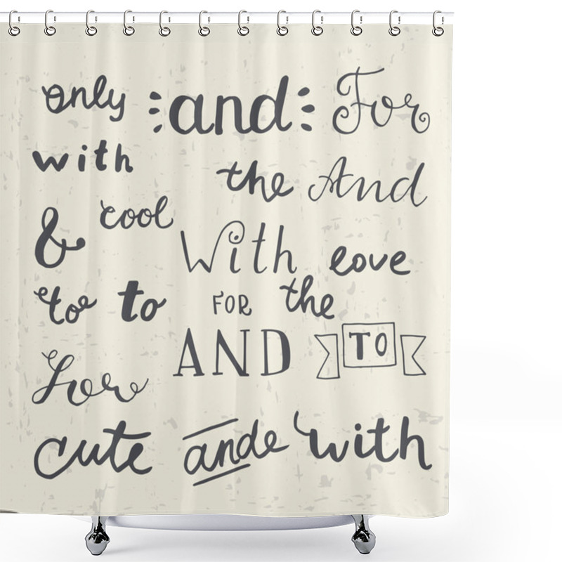 Personality  Hand Drawn Catchwords Shower Curtains