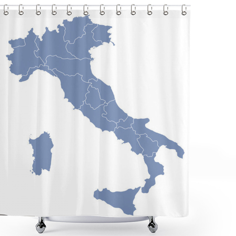 Personality  Vector Map Of Italy Shower Curtains