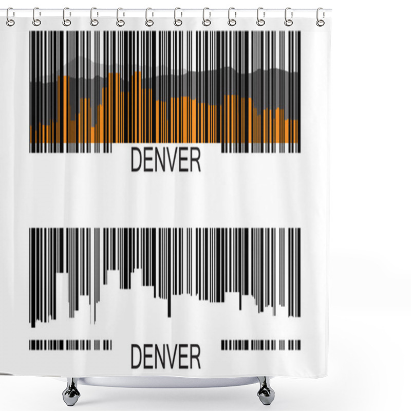 Personality  Denver Barcode Shower Curtains