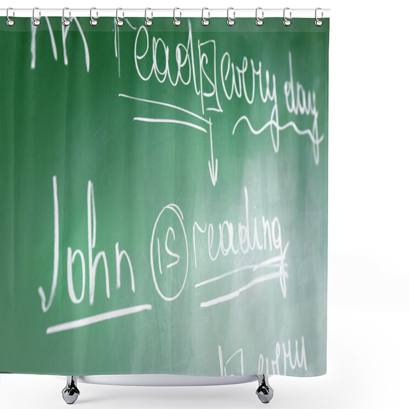 Personality  Teacher Hand Writing Grammar Sentences Shower Curtains