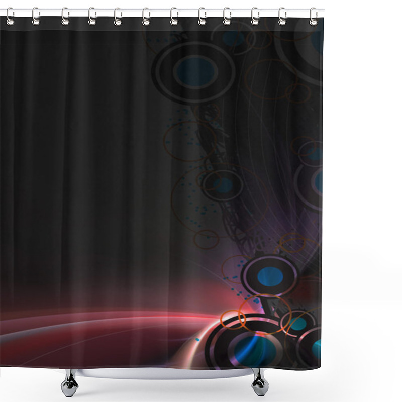 Personality  Funky Fractal Layout Shower Curtains