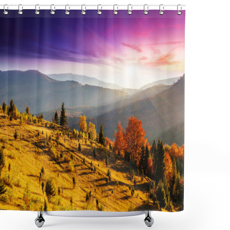 Personality  Morning Mountains Landscape Shower Curtains