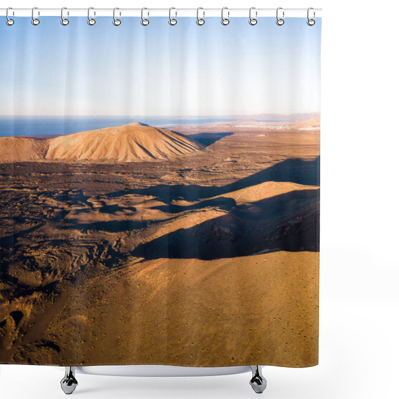 Personality  Timanfaya, Volcanic Landscape In Lanzarote Island. Canary Islands Shower Curtains