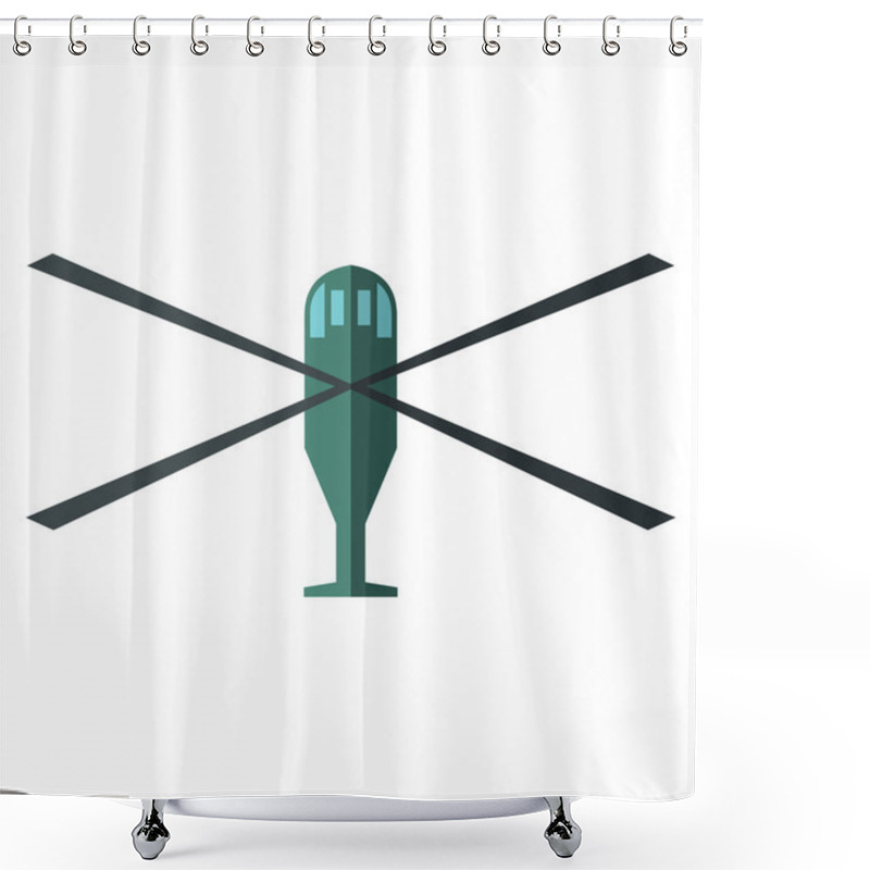 Personality  Drone Vector Icon In Flat Style Shower Curtains