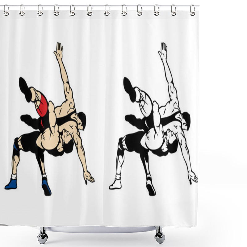 Personality  WRESTLERS Shower Curtains