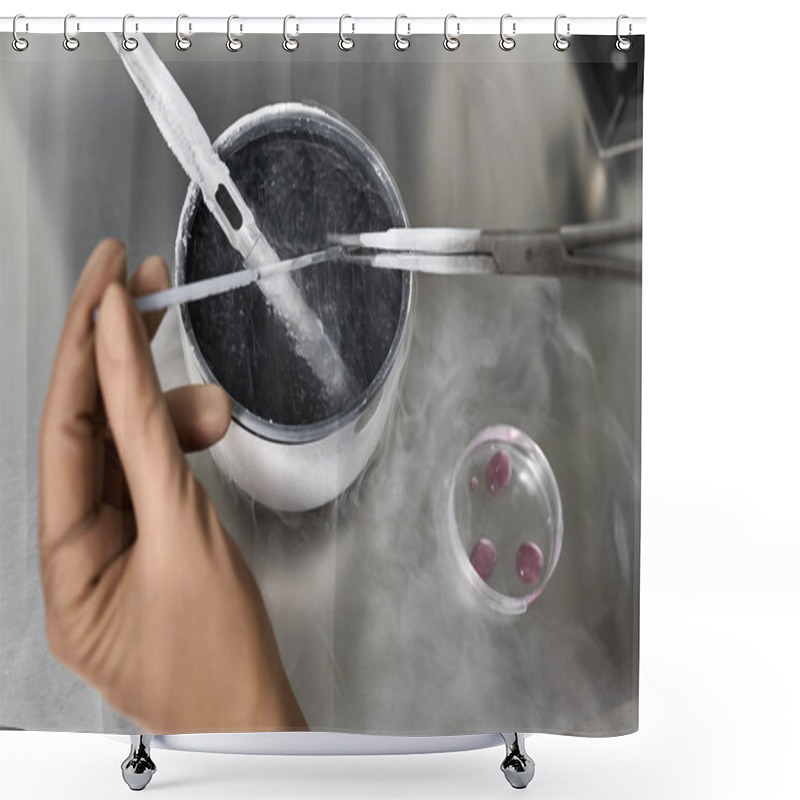 Personality  Process Of In Vitro Fertilization In Laboratory Shower Curtains