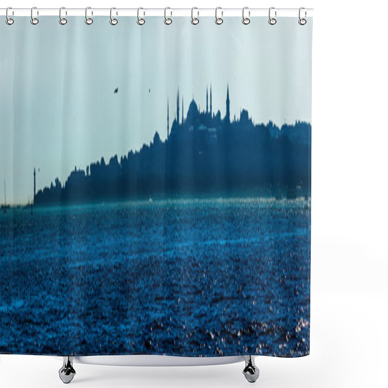 Personality  Beautiful Blue Istanbul Shower Curtains