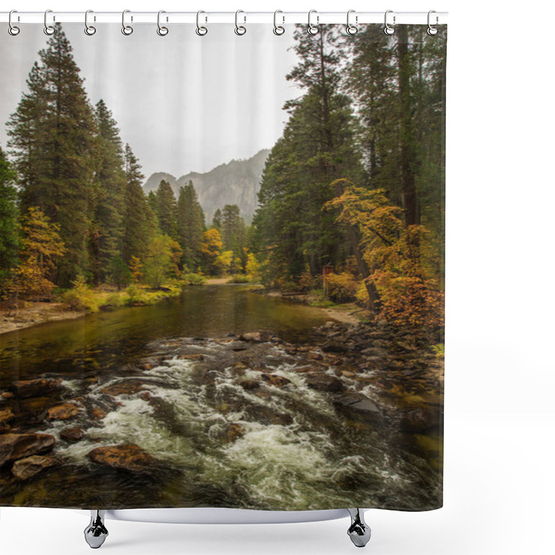 Personality  Spectacular Views Of The Yosemite National Park In Autumn, Calif Shower Curtains