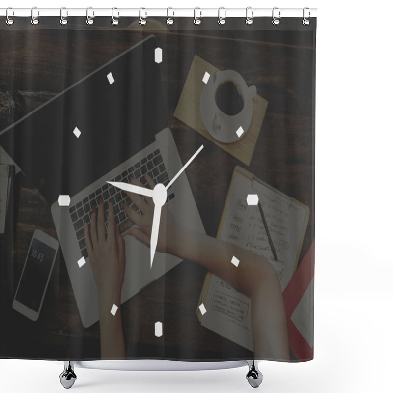 Personality  Time Management Concept Shower Curtains