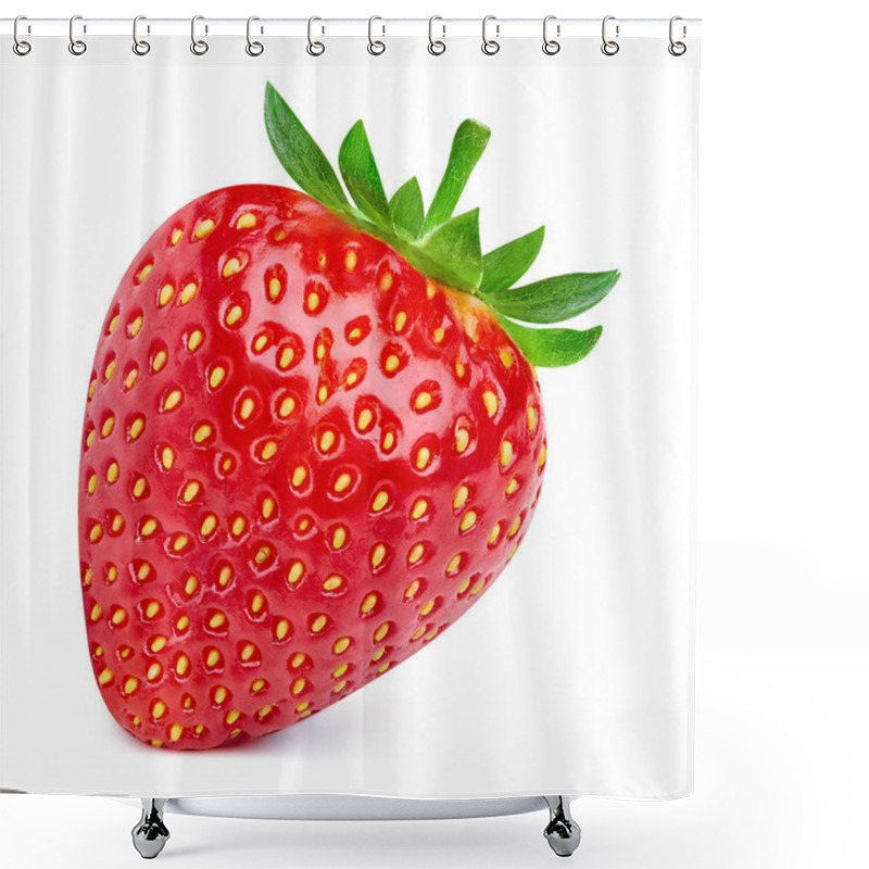 Personality  Strawberry Isolated On White Shower Curtains