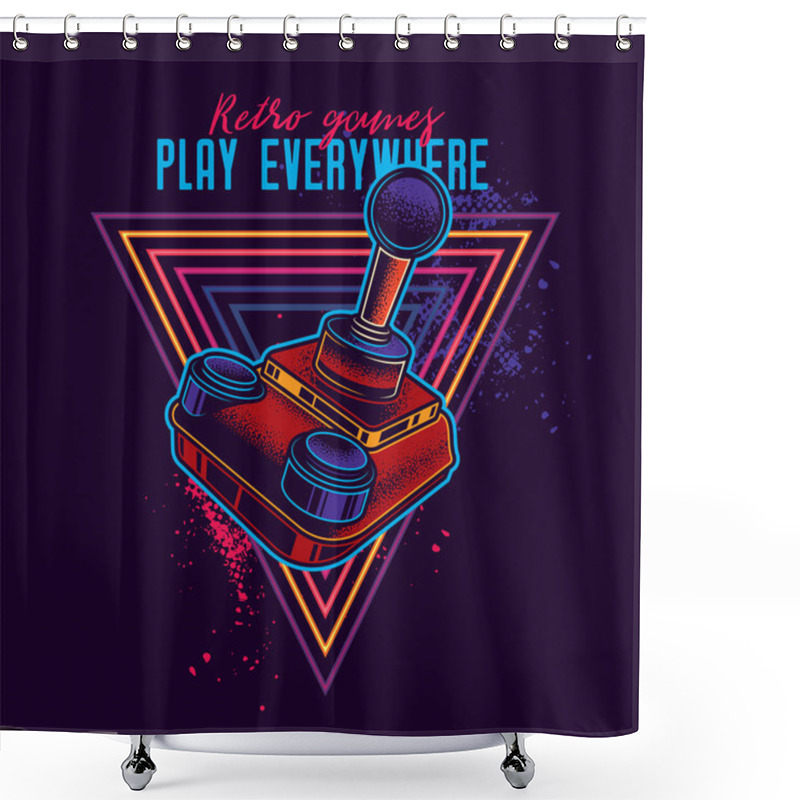 Personality  Retro_joystick Shower Curtains