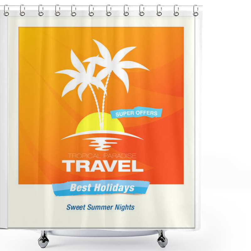 Personality  Travel Agency Logo Shower Curtains