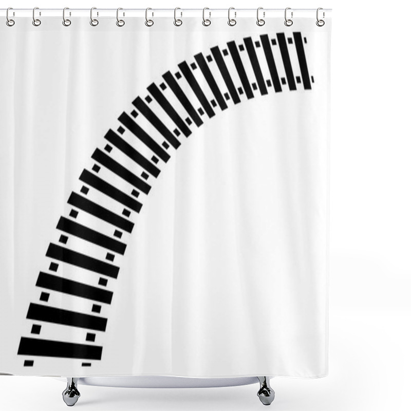 Personality  Train Track, Rail Track Element Shower Curtains