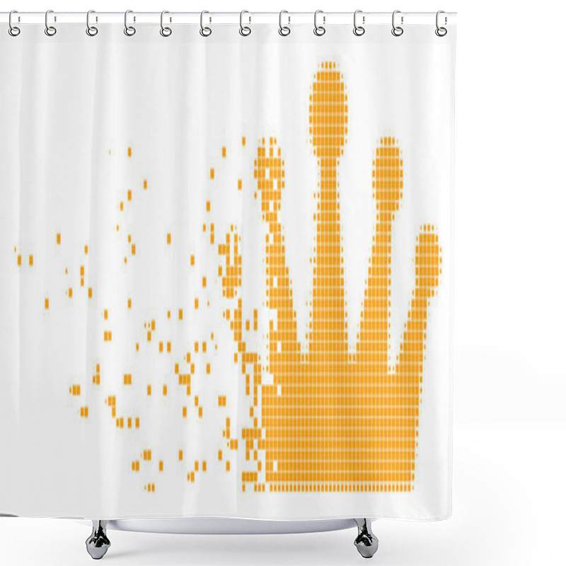 Personality  Crown Dust Pixel Icon Shower Curtains