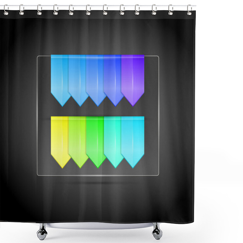 Personality  Coloured Flags - Vector Illustration Shower Curtains