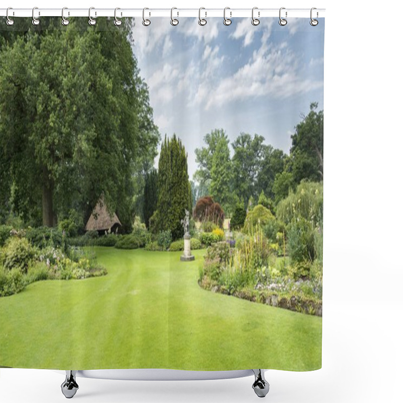 Personality  Big Park With Plants Green Field Shower Curtains