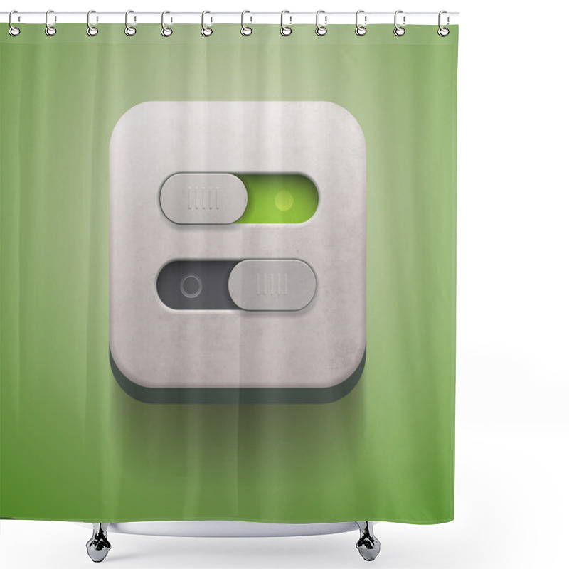 Personality  Switch On And Off.Vector Shower Curtains