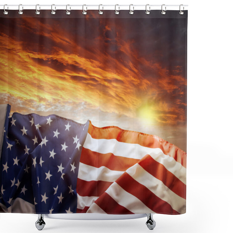 Personality  American Flag Shower Curtains